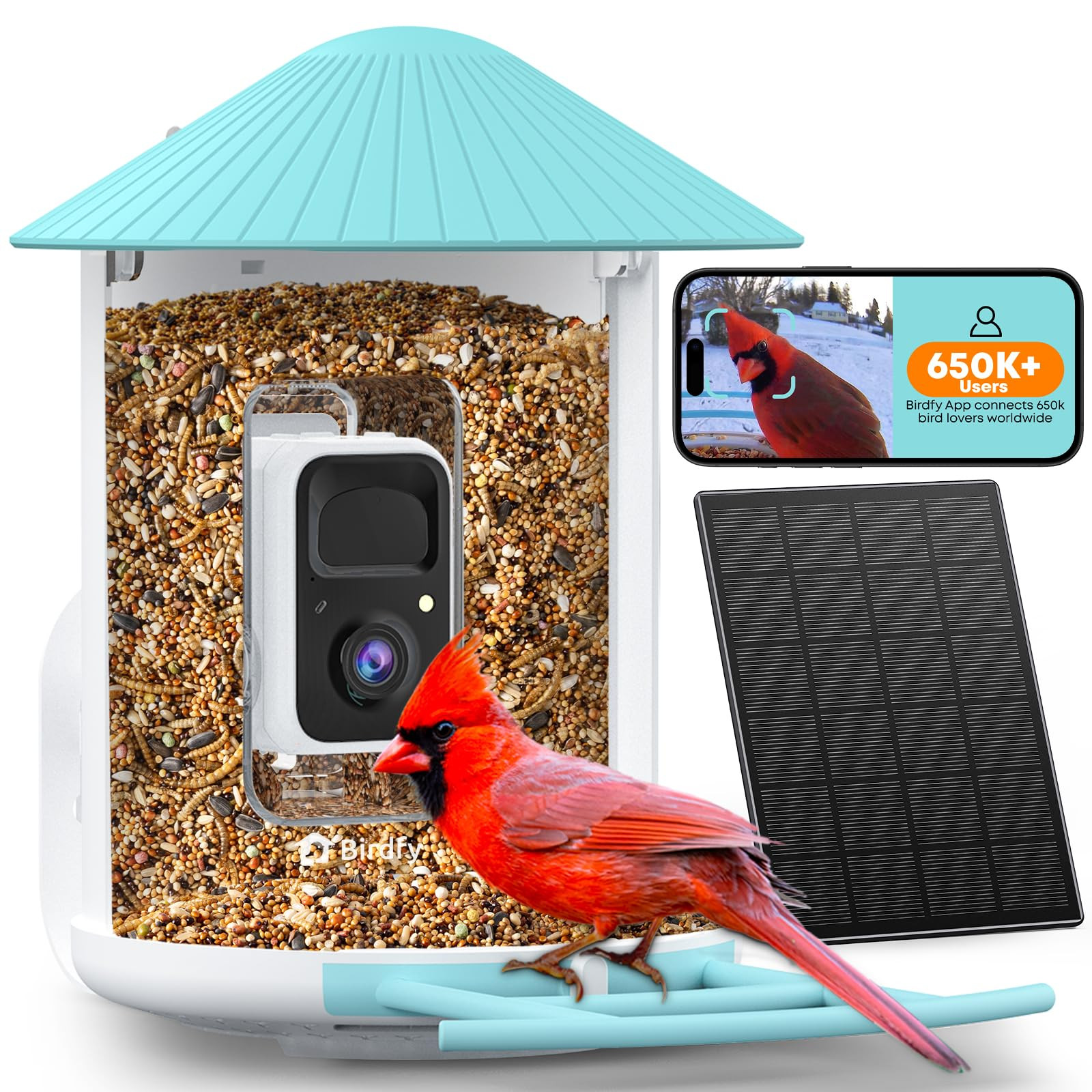 NETVUE by Birdfy Smart Bird Feeder with AI Camera Solar Powered, 2MP Wireless Wildbird Watching, ... | Amazon (US)