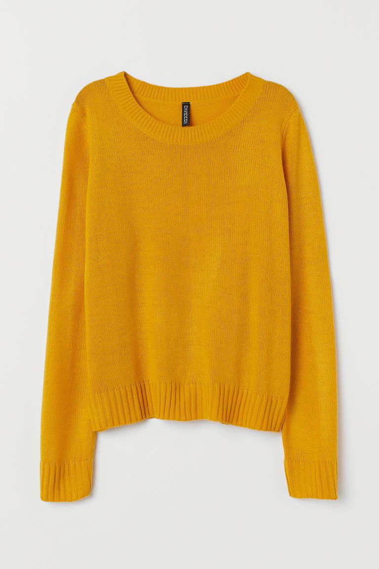 H & M - Knit Sweater - Yellow | H&M (US + CA)