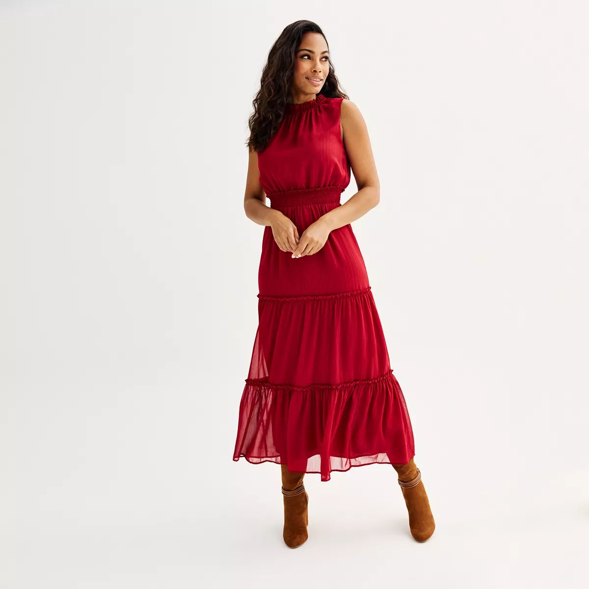 Women's DRAPER JAMES RSVP™ Sleeveless Shine Clip Dot Maxi Dress | Kohl's