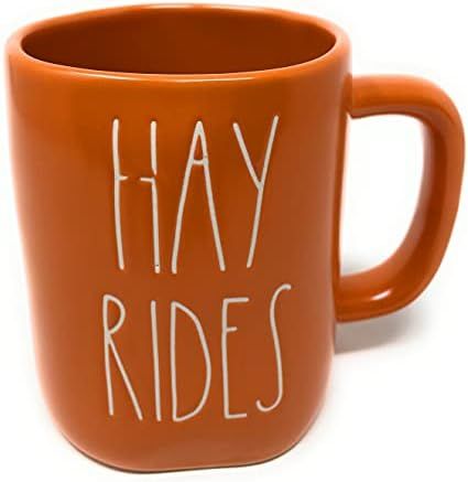 Rae Dunn HAY RIDES Orange Ceramic LL Coffee Tea Mug | Amazon (US)