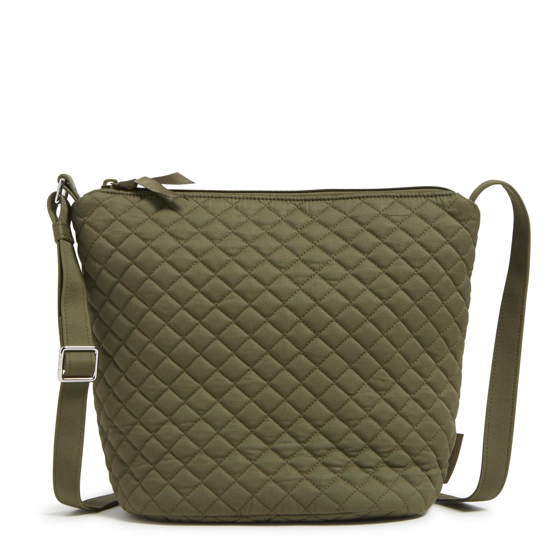 Vera Bradley Women's Cotton Bucket Crossbody Bag Climbing Ivy Green | Walmart (US)