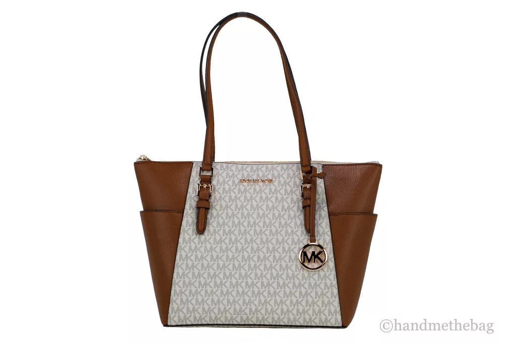 Michael Kors Michael Kors Women Leather Shoulder Tote Bag Purse Handbag+Double Zipper Wallet | Walmart (US)