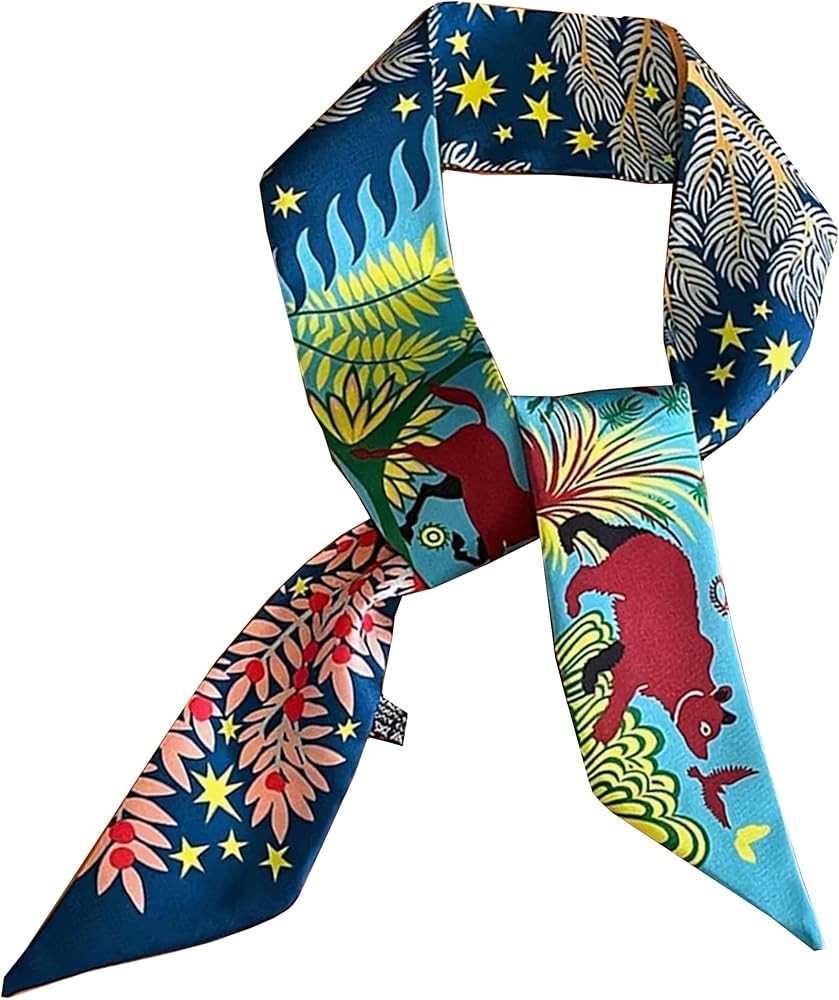 Fashion Handbag Handle Ribbon Scarves Neck Scarves Skinny Ribbon Twill Bandana Scarf Bag scarf fo... | Amazon (US)