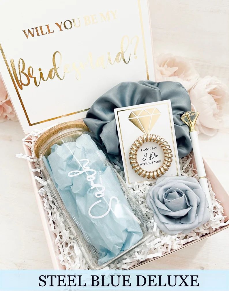 Will You Be My Bridesmaid Proposal Box Set, Personalized Bridesmaid Gift Box Set, Matron of Honor... | Etsy (US)
