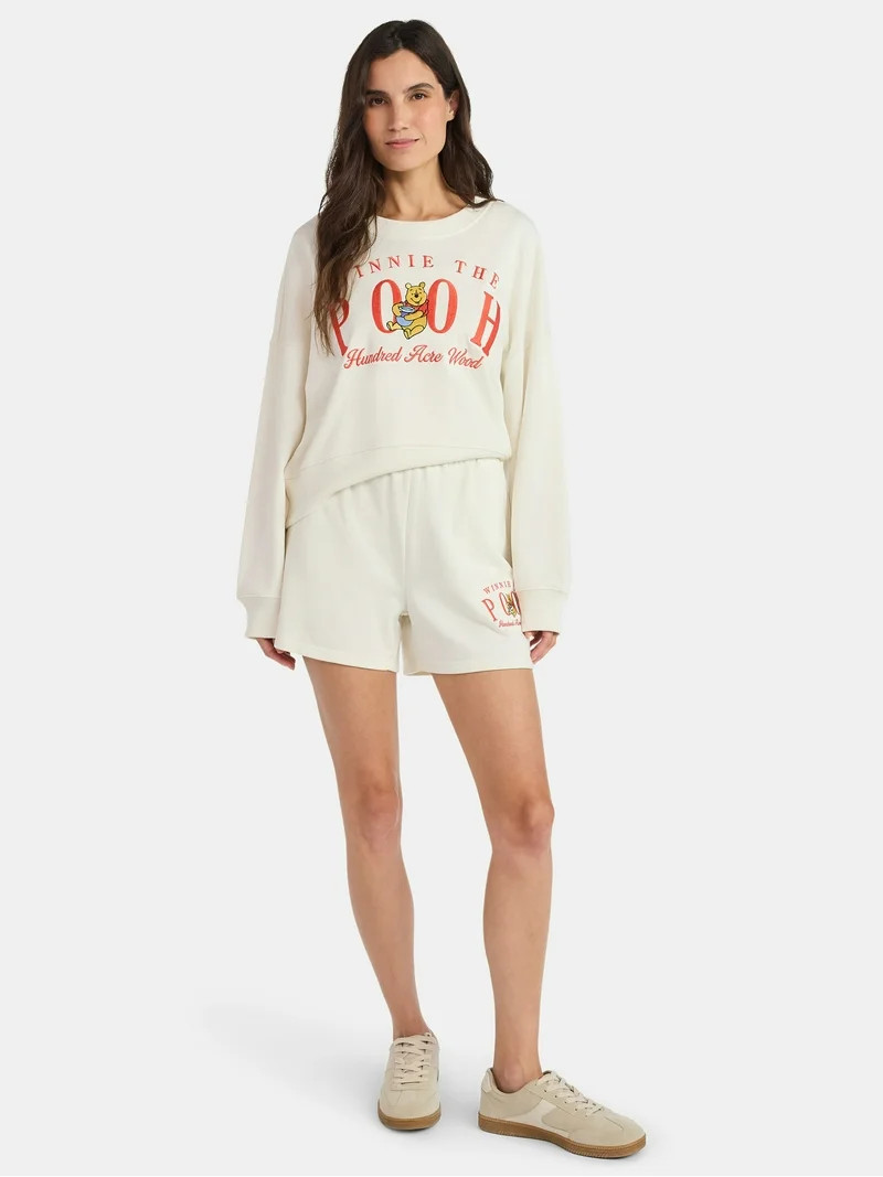 Winnie the Pooh Women’s Cropped Boxy Sweatshirt, Sizes XXS-XXL | Walmart (US)
