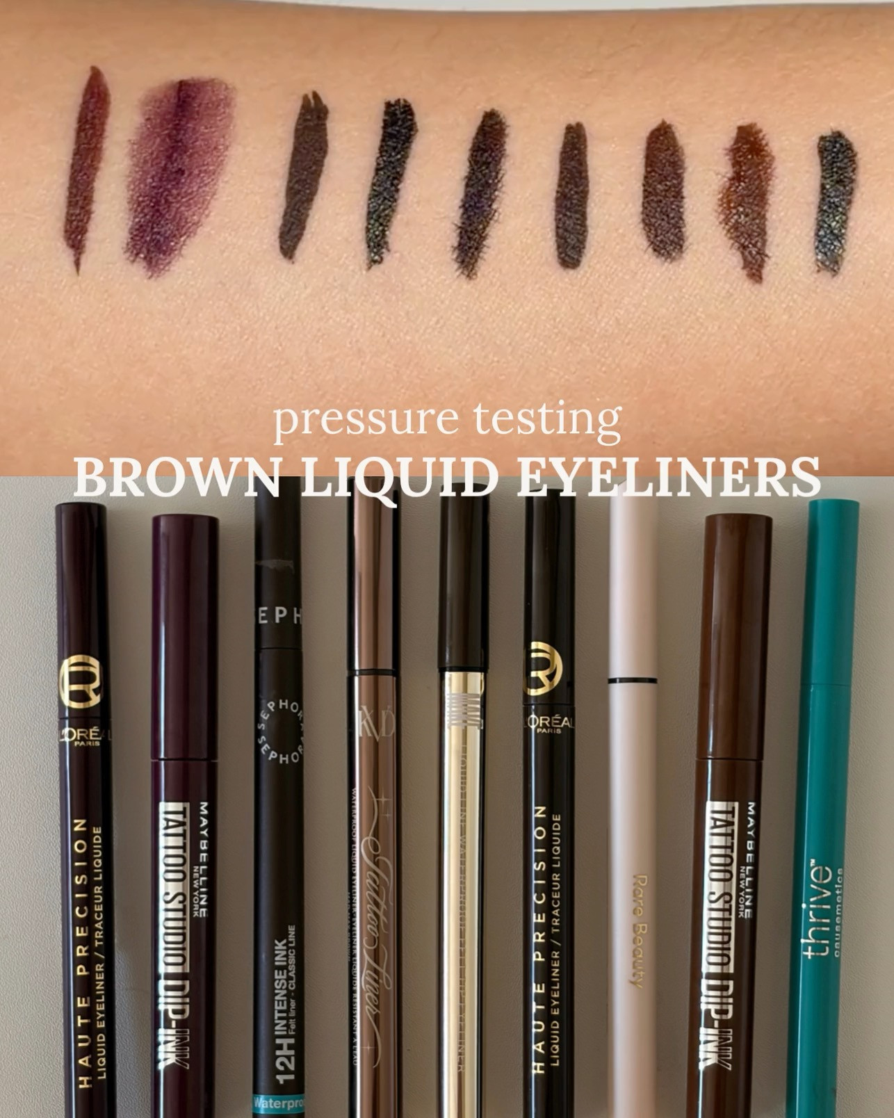 The best long lasting & smudge proof brown liquid eye liners after testing 60+ eyeliners 🐻 @Sephora @Thrive Causemetics

#LTKgrwm #LTKBeauty