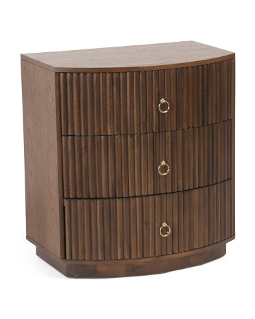 3 Drawer Fluted Night Stand | Marshalls