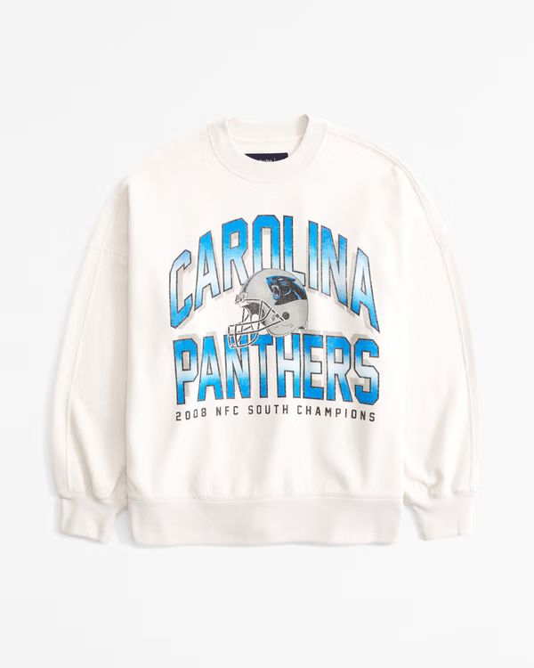 Women's Carolina Panthers Graphic Oversized Sunday Crew | Women's Tops | Abercrombie.com | Abercrombie & Fitch (US)