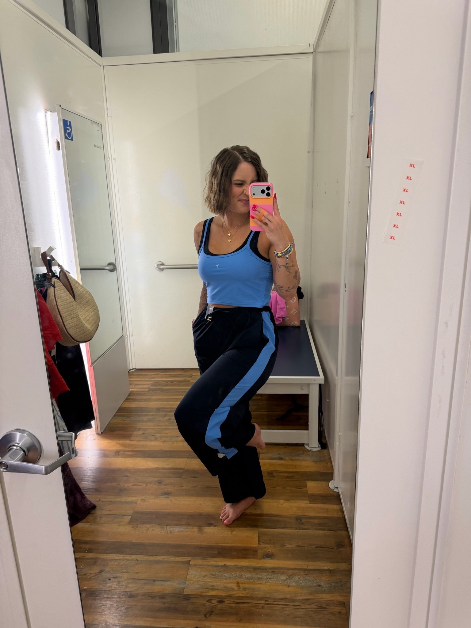 The cutest joggers. I’m wearing a small. They have pockets and come in more colors. Top is sold out but I would do a medium.

#LTKfitnessgoals #LTKSaleAlert #LTKActive