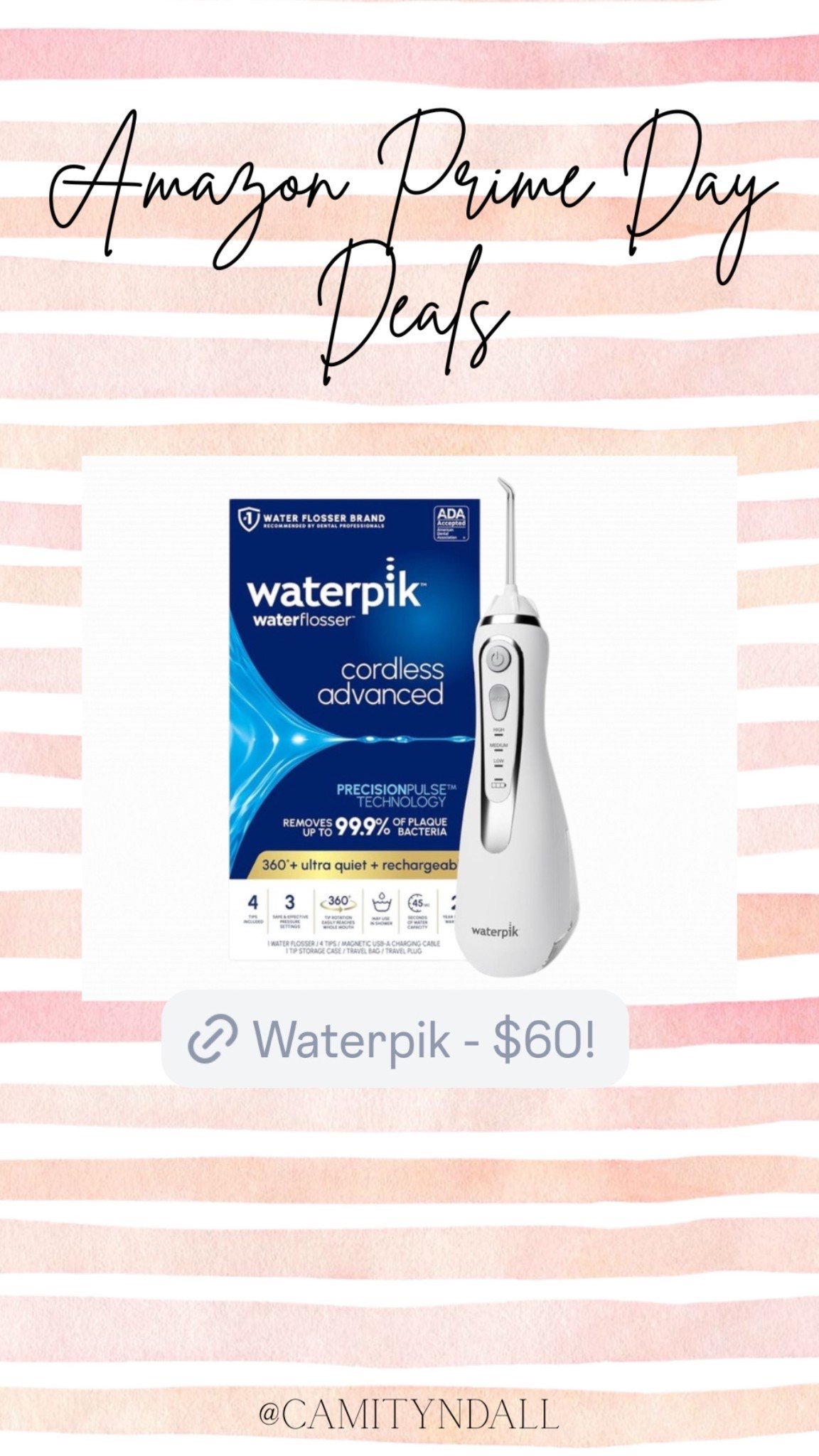 Waterpik Water Flosser $60! 
Amazon Prime Day Deals ✨ 

#LTKBeauty #LTKSaleAlert #LTKFindsUnder100