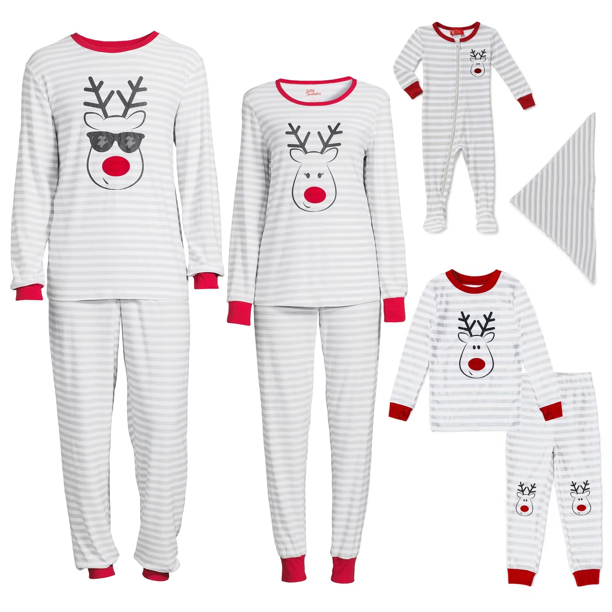 Deer Holiday Matching Family Christmas Pajamas Women's Sleepwear Set, 2-Piece, Sizes S-3X - Walma... | Walmart (US)