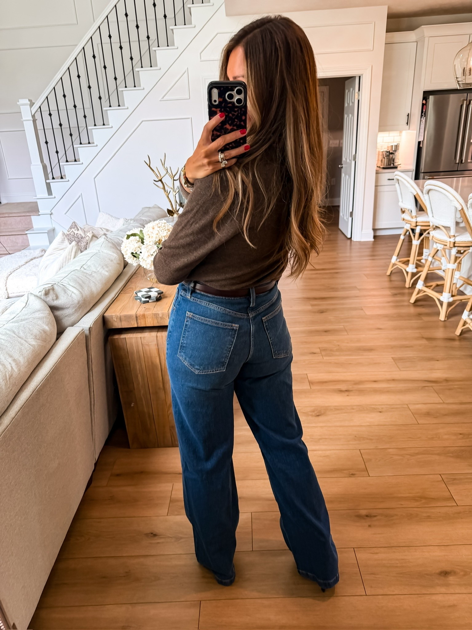 These jeans are one of those pairs that make every top look better. The dark wash gives them a timeless feel, the straight leg is so flattering from every angle, and they have just the right amount of structure without feeling stiff. I’ve already worn them with everything from lightweight knits to dressier tops.

dark wash jeans, straight leg jeans, high rise denim, everyday jeans, fall denim, classic outfit, women’s jeans, capsule wardrobe, neutral fall style, casual chic outfit, TheMomInStyle

#LTKOver40 #LTKootd #LTKTravel