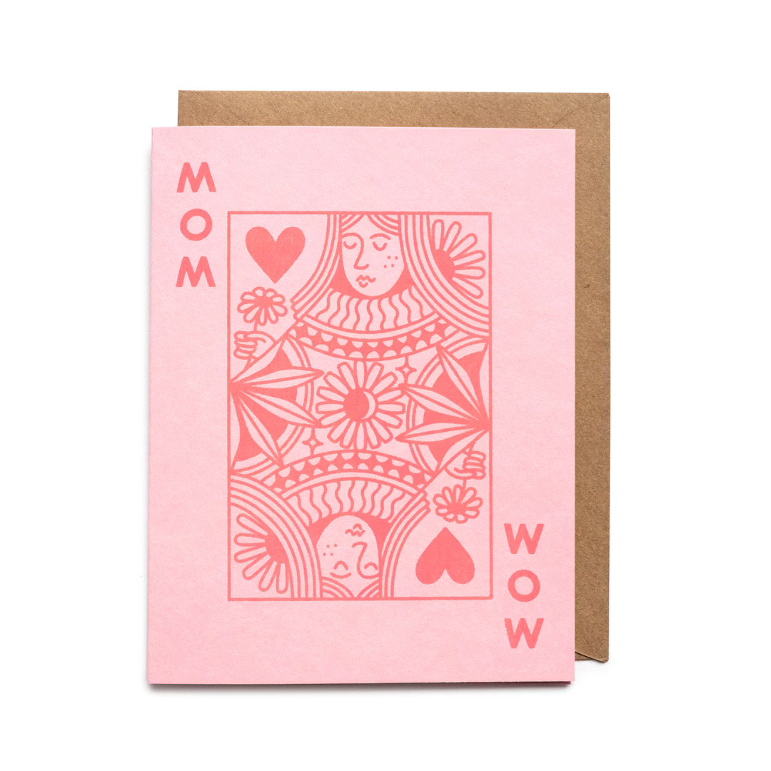 Mom Queen- Mother's Day Card- Riso Printed Blank Card - Etsy | Etsy (US)