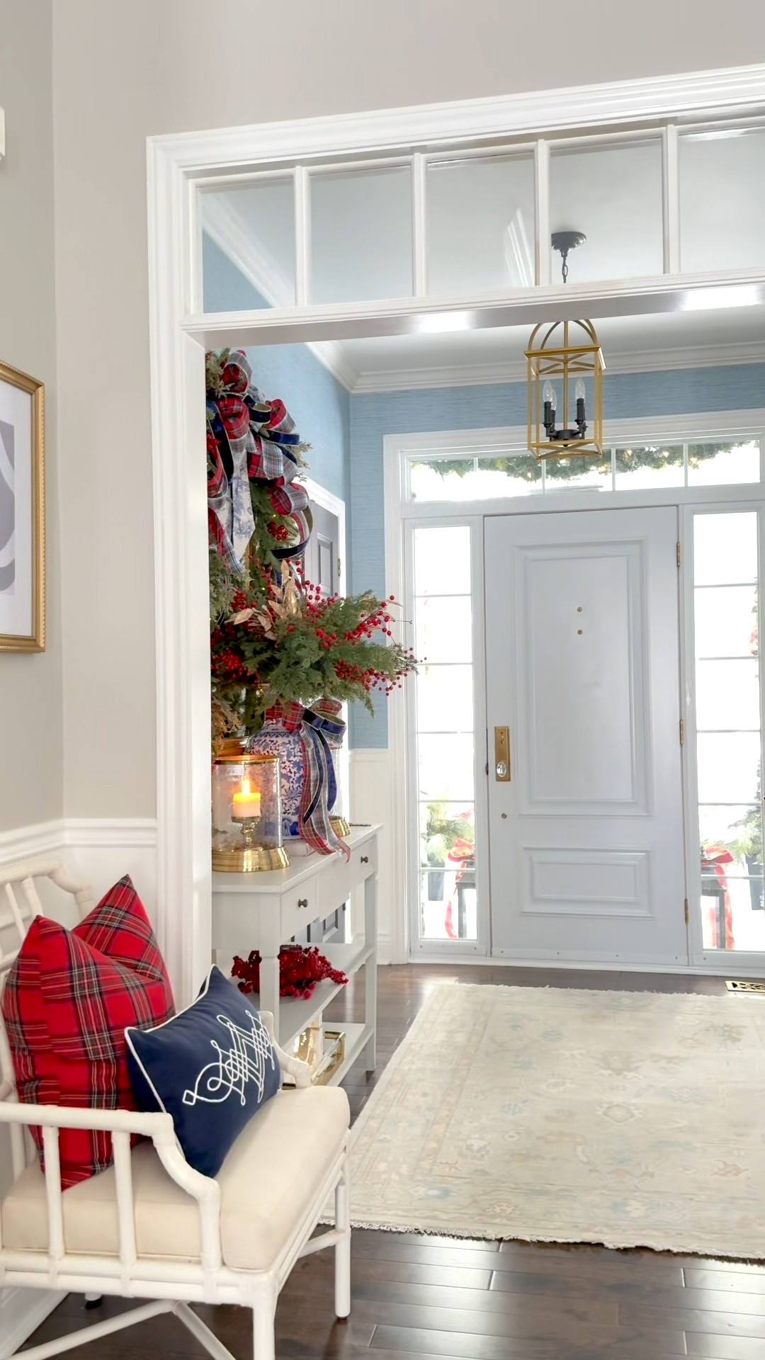 Our classic Christmas home in gorgeous blue and white chinoiserie, plaid and toile!

#LTKSeasonal #LTKHoliday #LTKHome