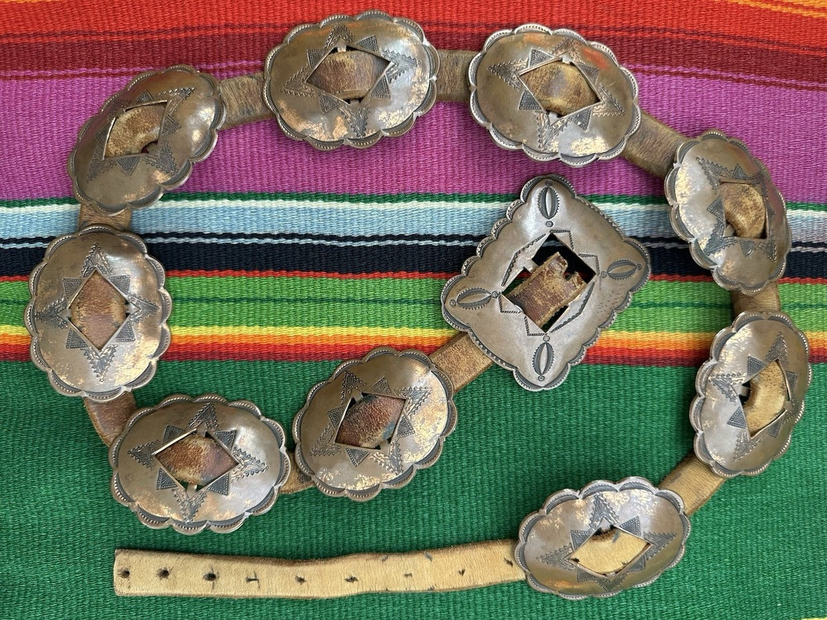 Vintage Navajo Copper Concho Belt UITA21 | eBay US