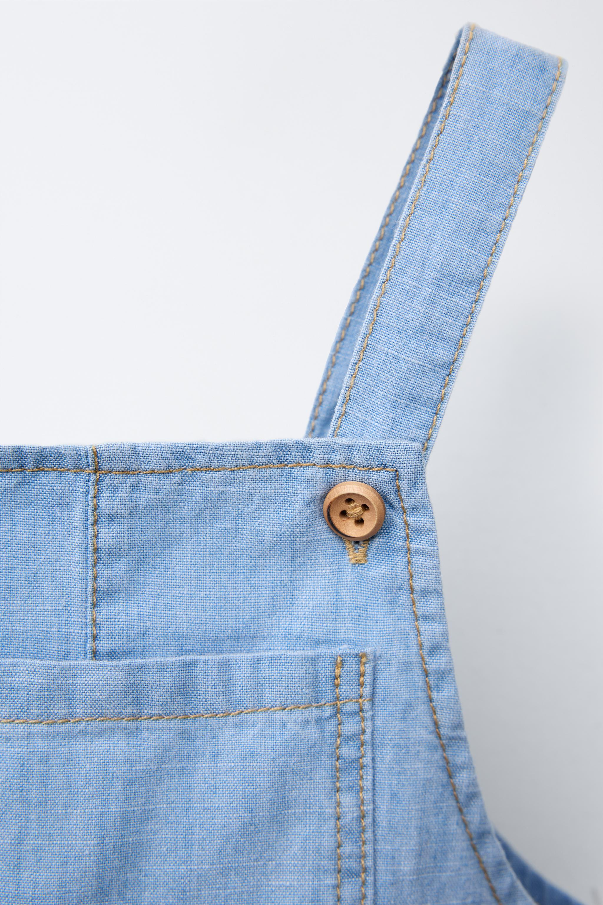 FLOWY DENIM OVERALL SHORTS | Zara US