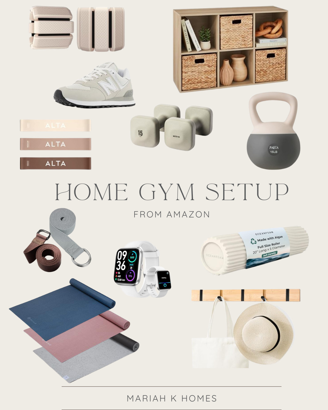 Everything you need to create a simple, functional home gym that fits your space and routine. #workout #active 

 #LTKfitnessgoals #LTKActive #LTKHome