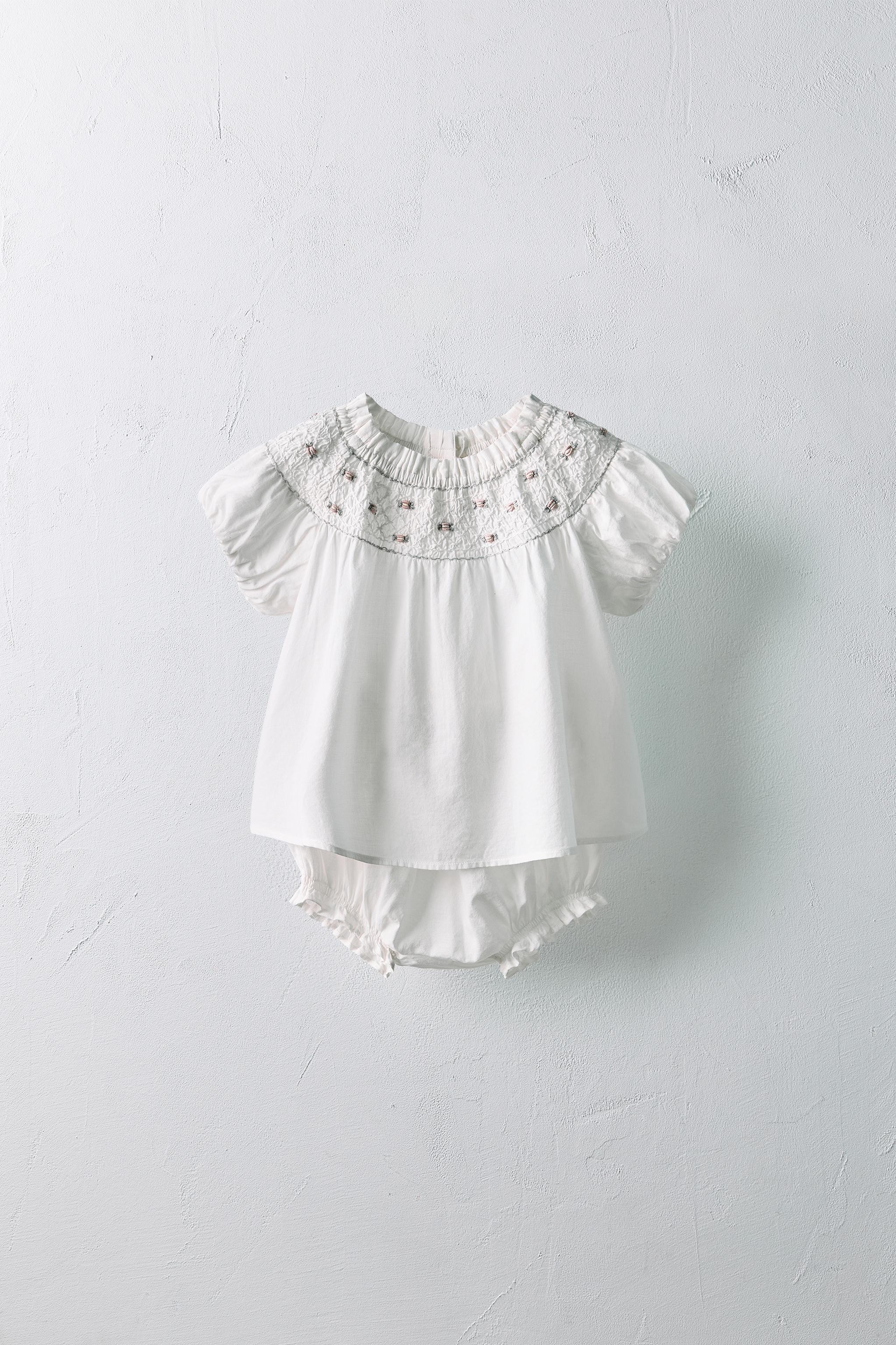 1 MONTH - 3 YEARS/ EMBROIDERED FLORAL SHIRT AND BLOOMERS SET LIMITED EDITION | Zara US