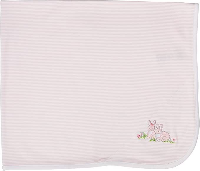 Little Me Girls' 100% Cotton Receiving Blanket, Baby Bunnies, One Size | Amazon (US)