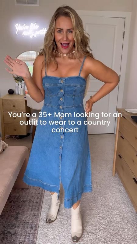 Wait for it...the most affordable country concert dress! This dress is $35 from Target and SO cute 🤠

I am from the East coast and live within 10 mins from the beach so I am calling this coastal cowgirl chic. I paired them denim dress with boots from Free People and a hat from Shopbop (both linked) I am wearing a Medium in the dress it is TTS. 

#welovestyle #womensfashionblog #fashionbloggerlife #personalstyle #instafashionblogger #fashionguide #womensfashiontips #momoutfit #dressseason #countryconcertlook

#LTKFestival #LTKfindsunder50 #LTKstyletip