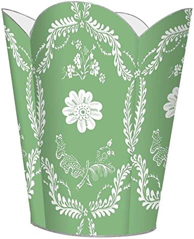Amazon.com: Marye-Kelley WB534 - Apple Green Provencial Wastepaper Basket : Home & Kitchen | Amazon (US)