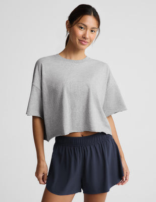 SoftKnit Better Than Ever Cropped Cotton Tee | Beyond Yoga