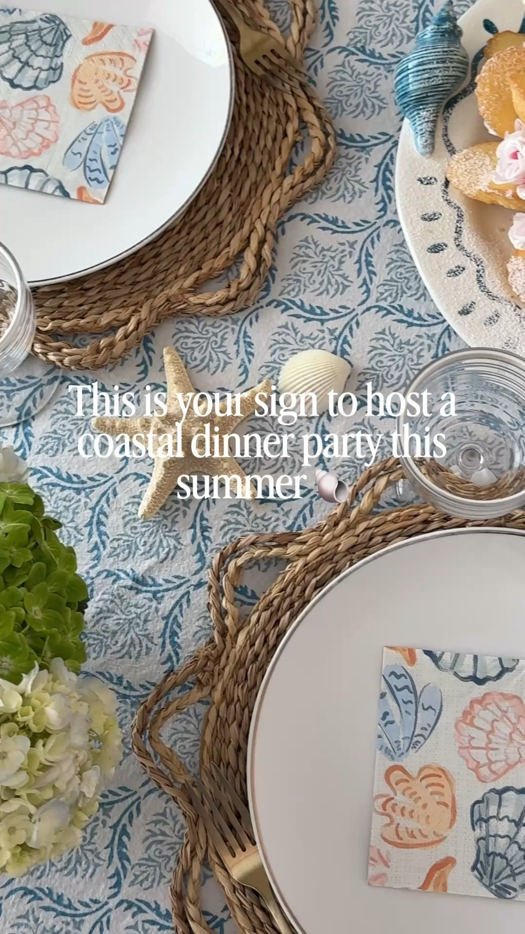 Coastal Mini Series: Part 1 🐚
Settling up a seaside themed dinner party 

I LOVE how this tablescape turned out. The mix of blues, pinks, fresh florals and seashell accents make it feel like you’re dining on the coast. And the DIY Madeline tower adds a little charm and whimsy to the table too ✨

#LTKHome #LTKSeasonal