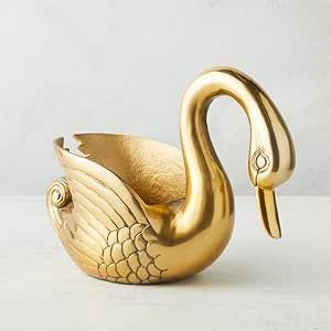 Z Gallerie Swan Decorative Gold Flower Planter Vase - Tabletop Home Decor for Bedroom, Living Roo... | Amazon (US)