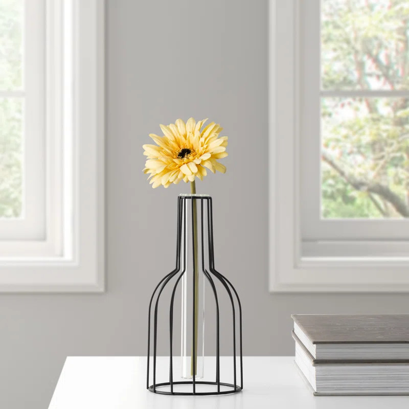 Wire Metal Bottle Shaped Pendant Hanging Tube Table Vase | Wayfair North America