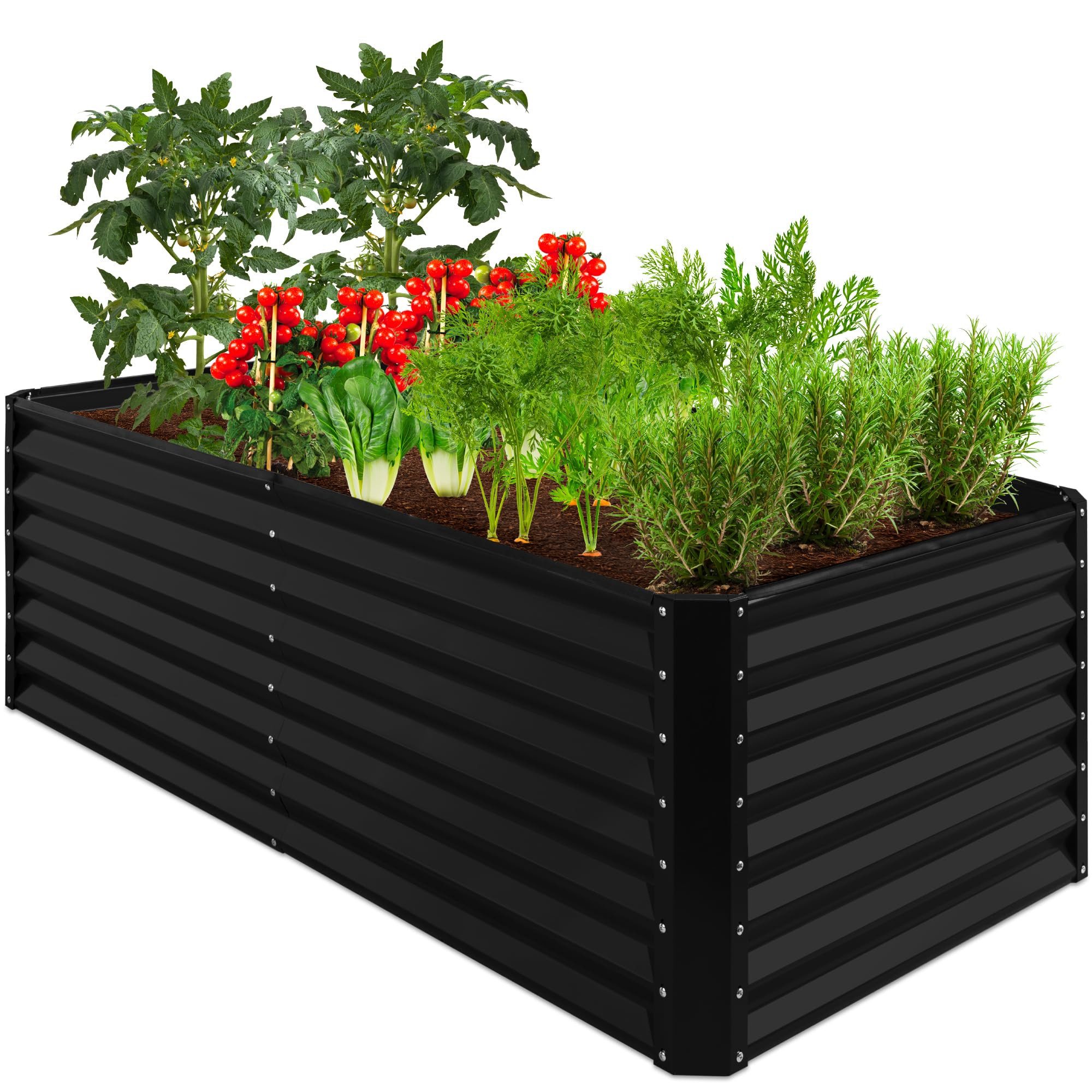 Best Choice Products 6x3x2ft Outdoor Metal Raised Garden Bed, Deep Root Box Planter for Vegetable... | Amazon (US)