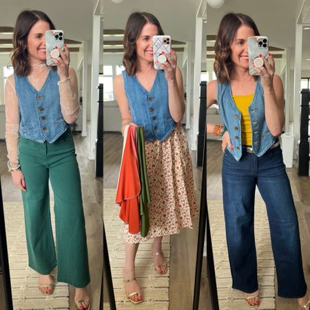 Three ways to style a denim vest! 

#LTKstyletip #LTKfindsunder50 #LTKover40