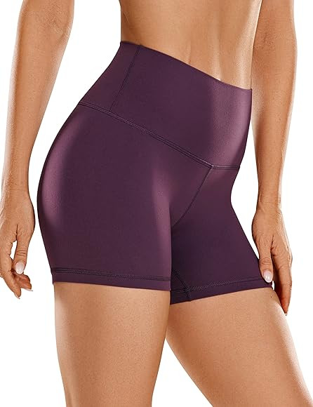 CRZ YOGA Womens Butterluxe Biker Shorts 4'' - High Waisted Booty Workout Volleyball Yoga Spandex | Amazon (US)