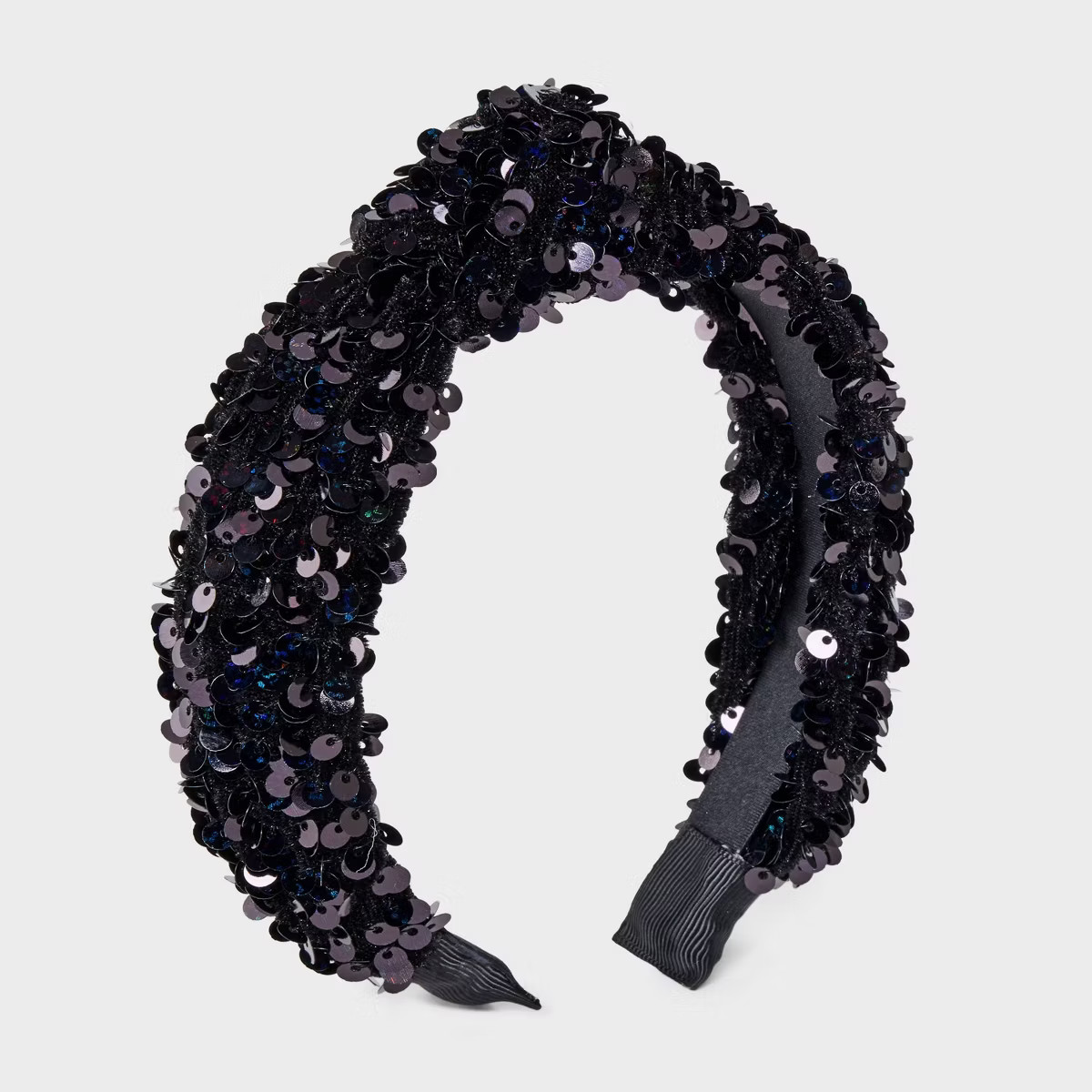 Girls' Sequin Top Knot Headband - Cat & Jack™ Black | Target
