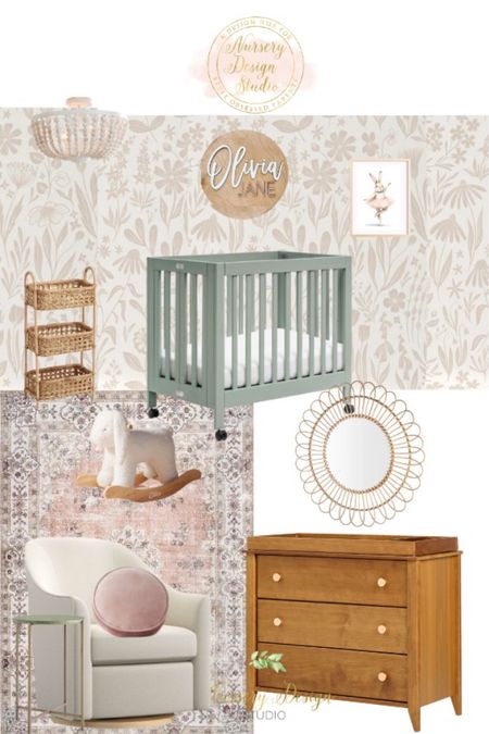 Nursery inspiration for a small room, mini crib, dresser changing table, space saving solutions, nursery storage 

#LTKBaby #LTKHome #LTKBump