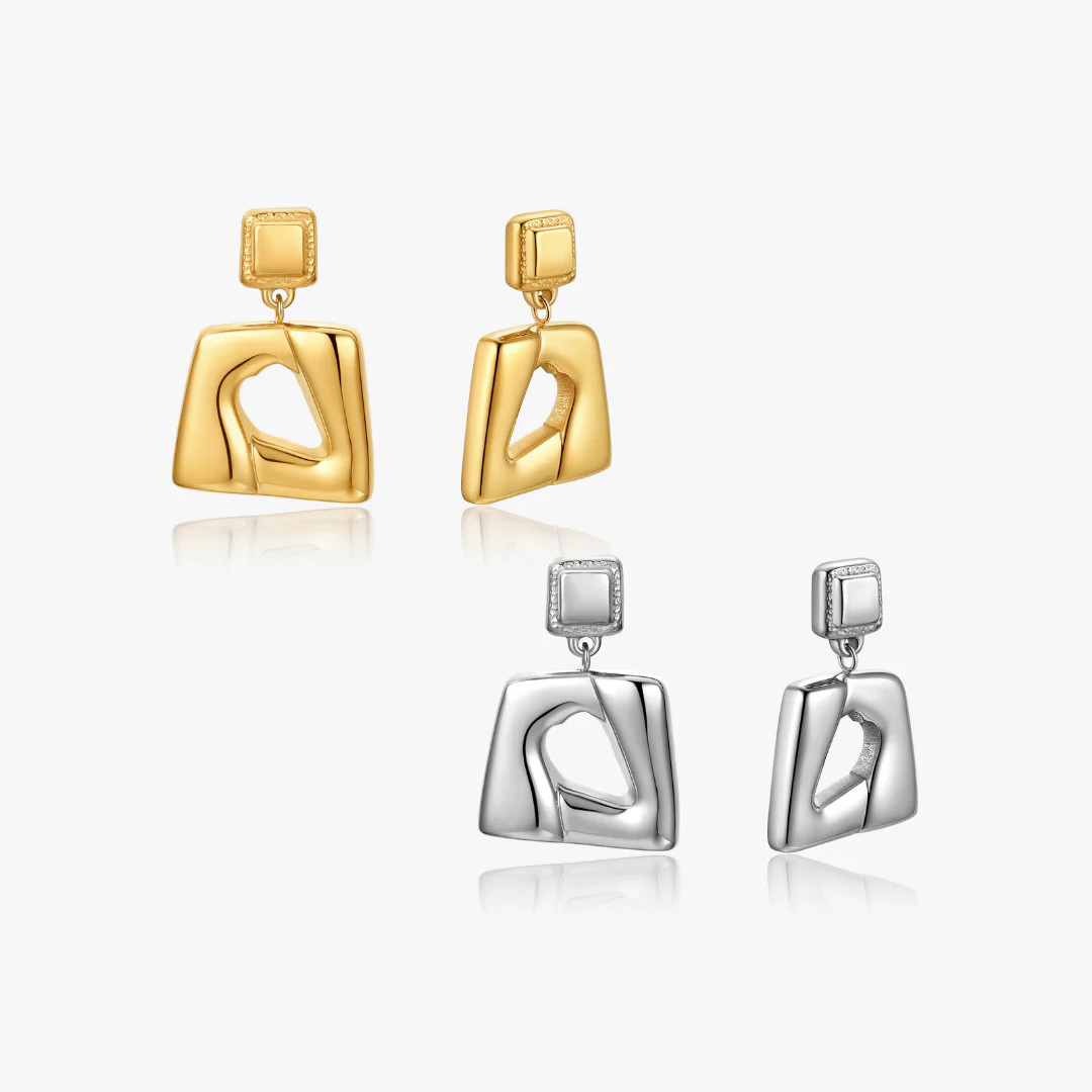 Amara Bold Rectangle Earrings | Flaire & Co.