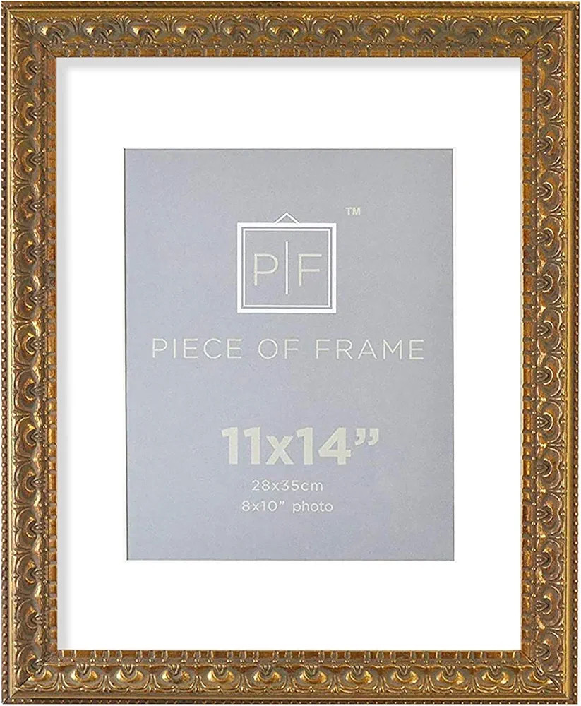 Golden State Art, 11x14 Ornate Finish Photo Frame, with White Mat for 8x10 Picture & Real Glass, ... | Amazon (US)
