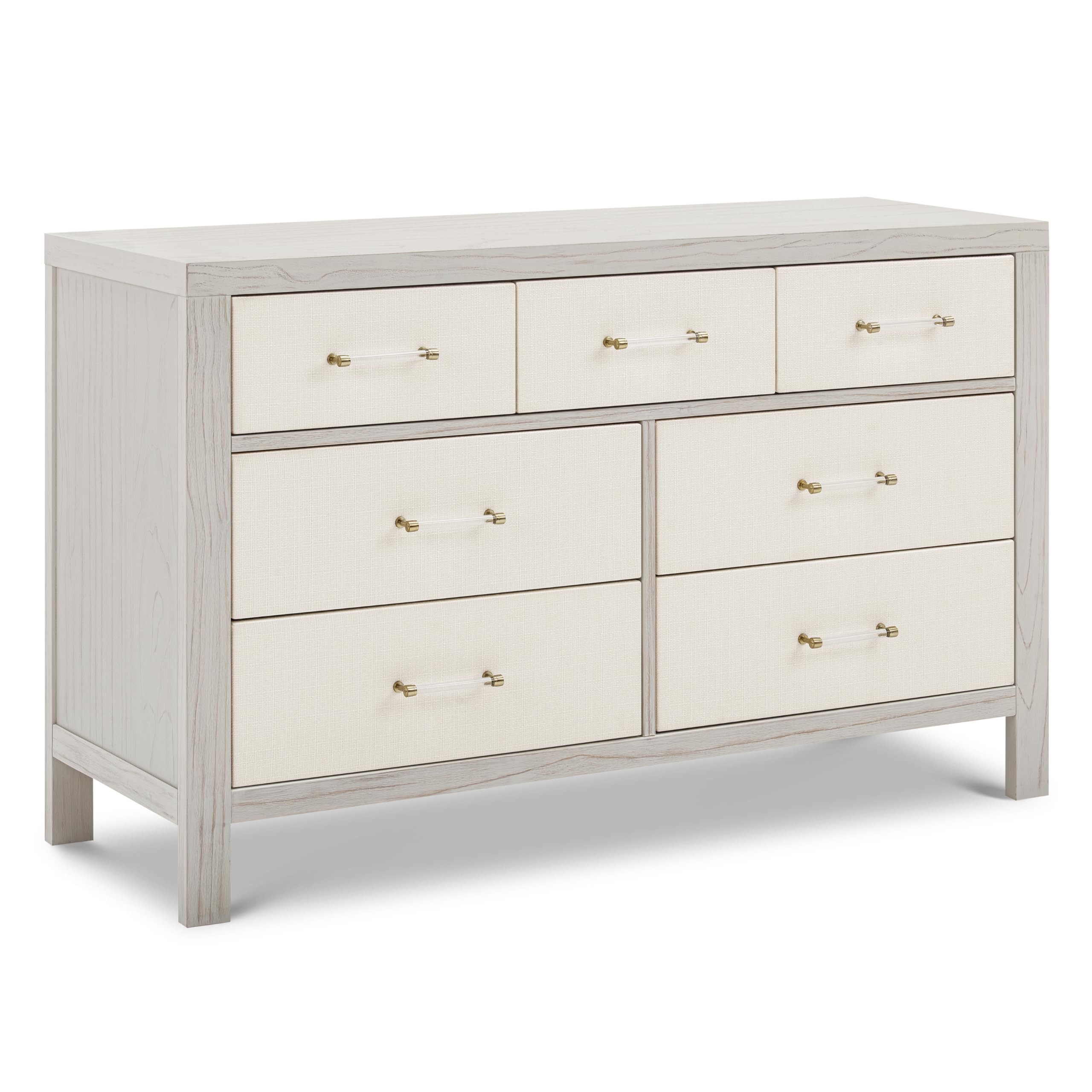 Namesake Eloise 7-Drawer Assembled Dresser in White Driftwood and Performance Pearl Eco-Weave Dra... | Amazon (US)