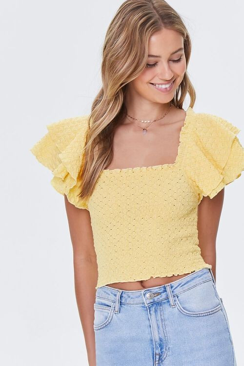 Flutter Sleeve Crop Top | Forever 21 (US)