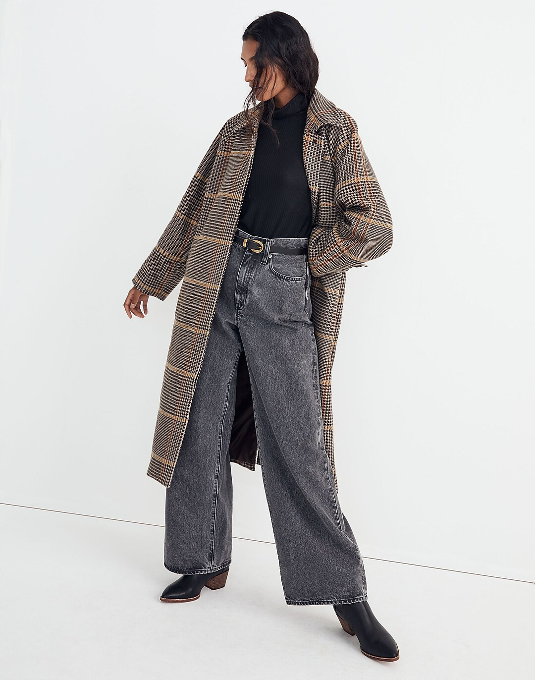 Oversized Car Coat in Glen Plaid | Madewell