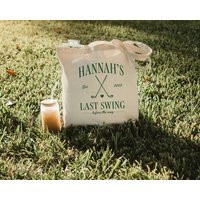 Country Club Bachelorette Tote Bags Custom Golf Bag Reusable Bridesmaid Gift Personalized Bach Logo Merch Brides Last Swing | Etsy (US)