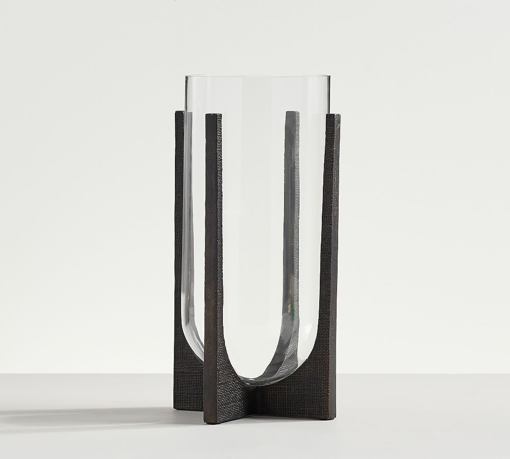 Mesa Cast Iron Hurricane Candleholder | Pottery Barn (US)