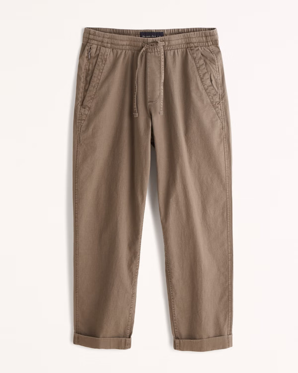Linen-Blend Pull-On Pant | Abercrombie & Fitch (US)