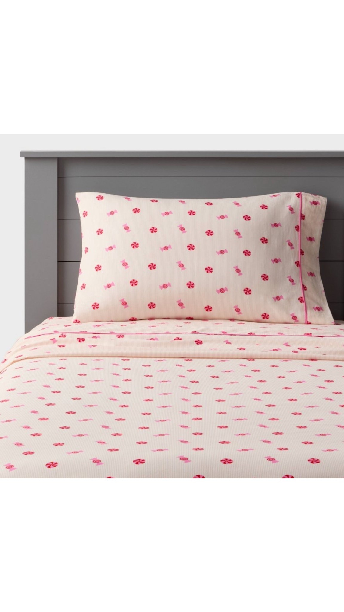 Christmas candy sheets for the girlies! the pink and red combo make it so sweet! 

#LTKSeasonal #LTKKids #LTKHoliday