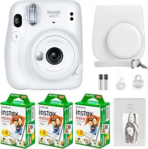 Fujifilm Instax Mini 11 Camera with Fujifilm Instant Mini Film (60 Sheets) Bundle with Deals Numb... | Amazon (US)