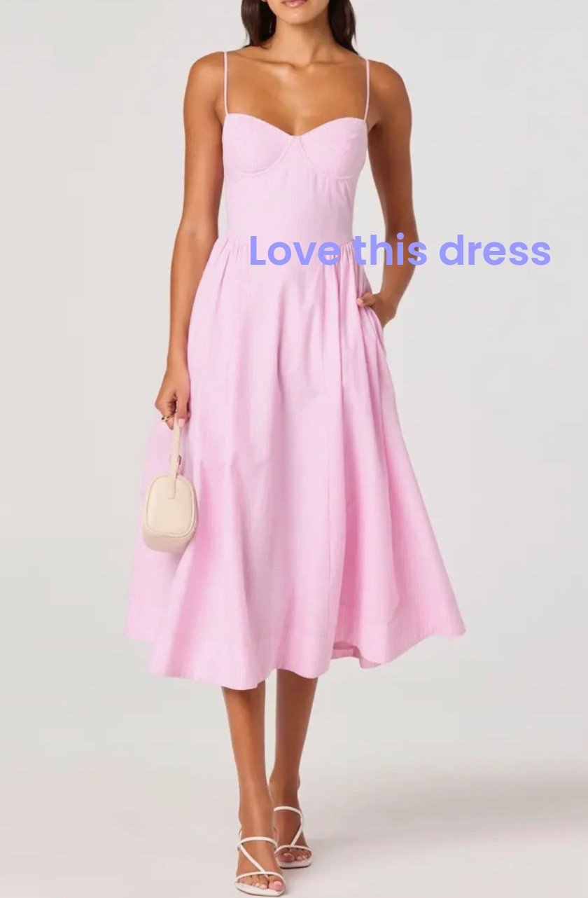 Sweet heart ❤️ neckline A-line dress with adjustable straps. 
It’s absolutely gorgeous!!! 
This is the perfect wedding guest dress. Date night dress. Special occasion dress. 
Astr the Label makes gorgeous good quality dresses. 🩷

#LTKWedding #LTKMothersDay #LTKPetite