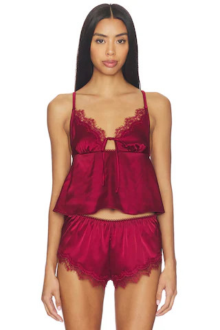 KAT THE LABEL Sorrento Camisole Top in Rhubarb from Revolve.com | Revolve Clothing (Global)