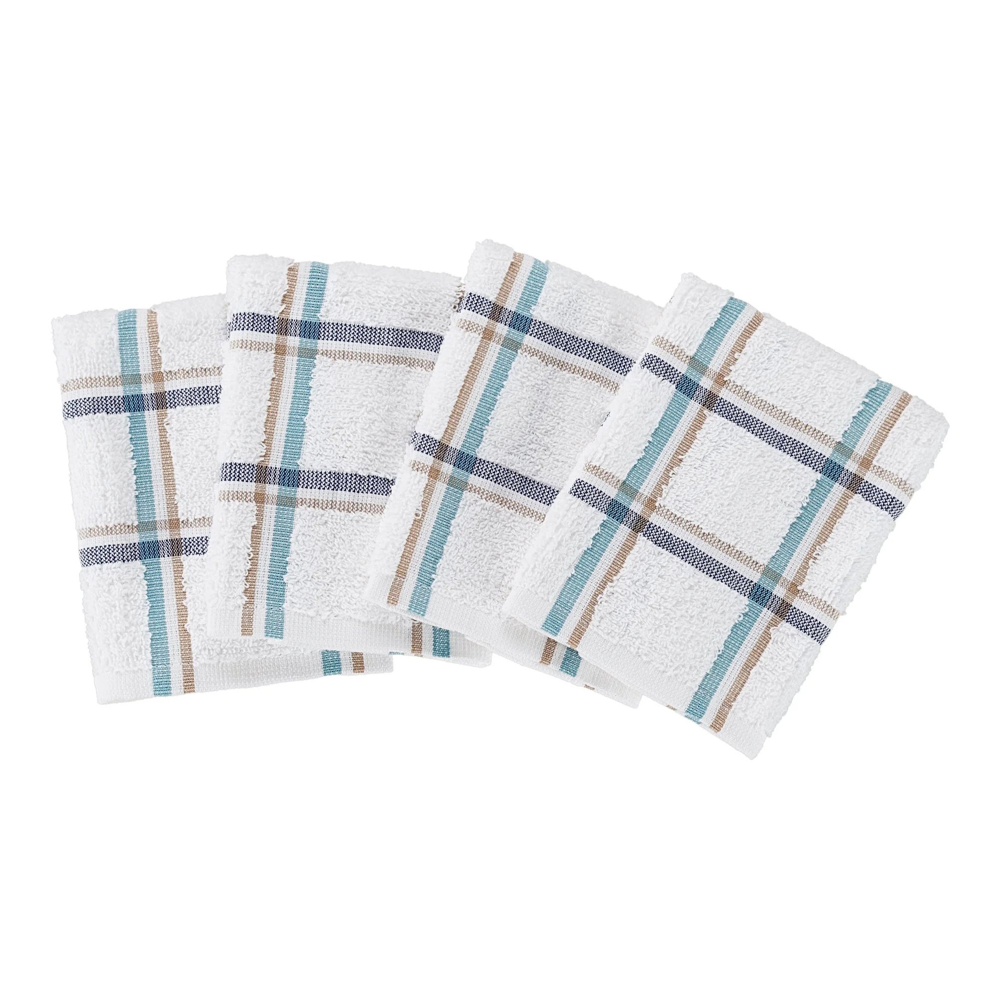 Mainstays 4-Pack 12”x12” Woven Kitchen Dish Cloth Set, Multi | Walmart (US)