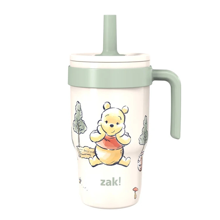 Zak Designs 10oz Pooh Double Wall Stainless Steel Cruiser Tumbler with Handle and Soft Silicone S... | Walmart (US)