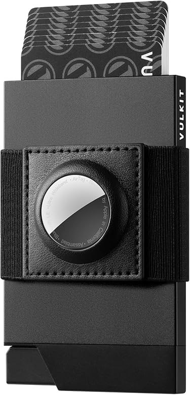 VULKIT Minimalist Wallet with AirTag Holder, Slim Metal Pop Up Card Holder with Money Band and RF... | Amazon (CA)