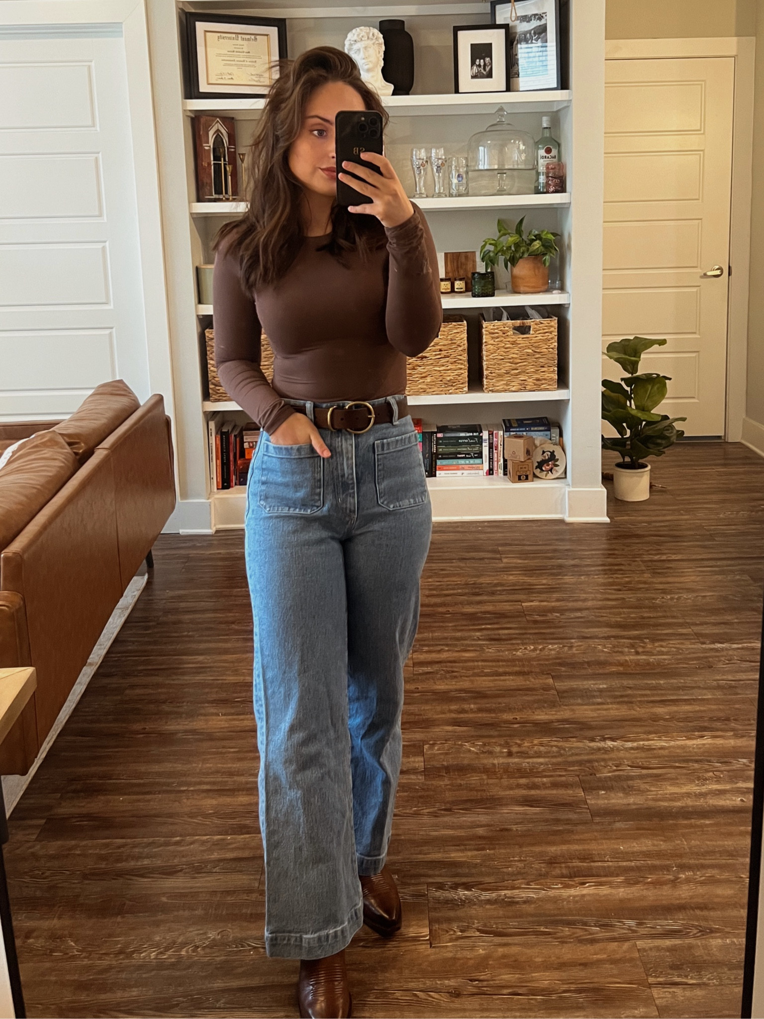 my favorite Amazon skims dupe ever! double lined and super soft - holds its shape and soft feel even after sooo many washes. I’m obsessed and just ordered in more colors! swipe to shop 

skims dupe, Amazon fashion, winter layers, espresso brown, jeans, cowgirl boots, tecovas

#LTKSeasonal #LTKFindsUnder50 #LTKStyleTip